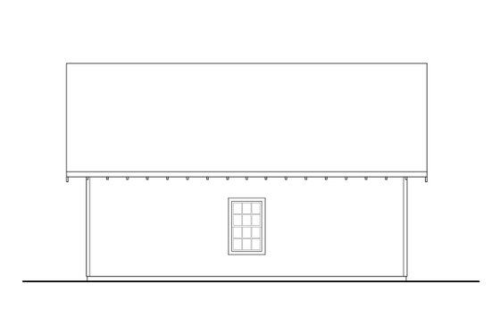 Exterior - Rear Elevation for Traditional House Plan #124-1218, 0 bath