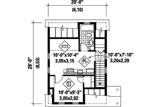 Floor Plan - Upper Floor for Country House Plan #25-4438, 0 bath