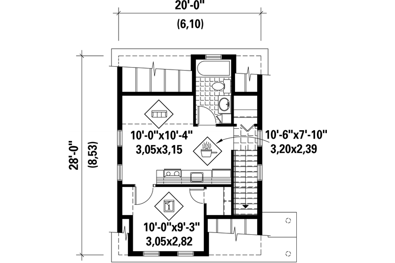 Home Plan - Floor Plan - Upper Floor for Country House Plan #25-4438, 0 bath