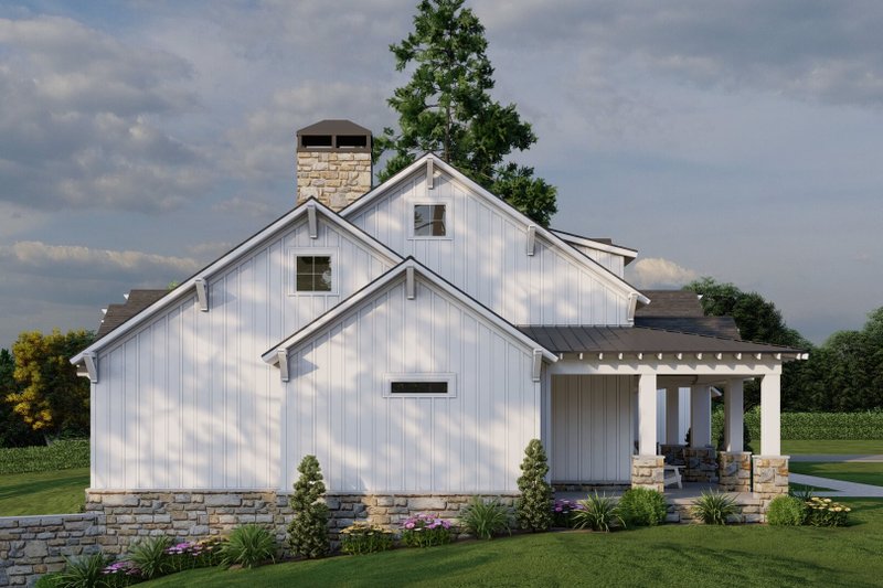 House Design - Exterior - Other Elevation 3 for Farmhouse House Plan #923-382 - 3 bed, 2.5 bath