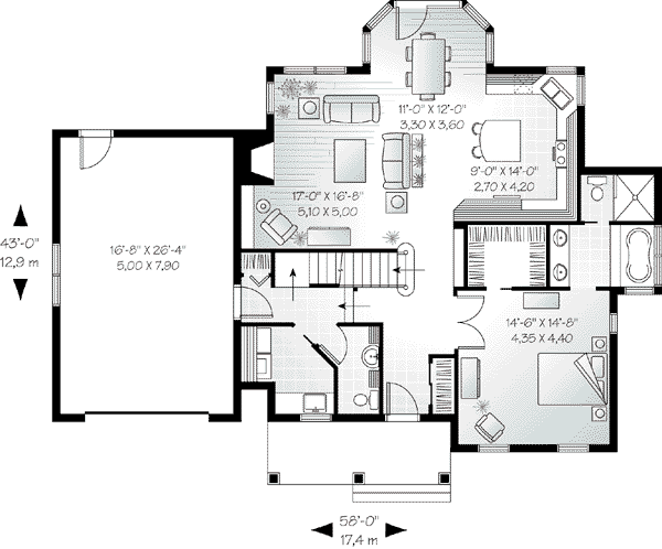 Traditional Floor Plan - Main Floor Plan #23-540