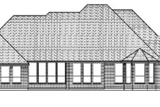 Exterior - Rear Elevation for European House Plan #84-342 - 4 bed, 4 bath