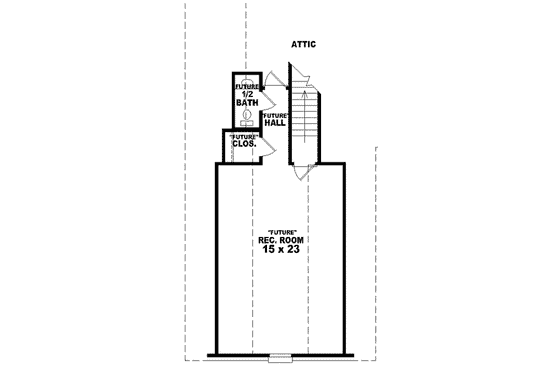 Floor Plan - Upper Floor for European House Plan #81-840 - 3 bed, 2.5 bath