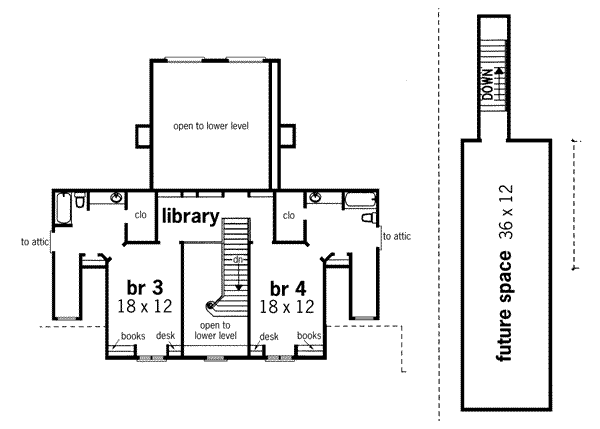 Home Plan - European Floor Plan - Upper Floor Plan #45-178