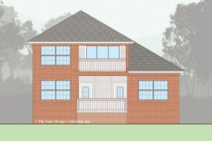 Exterior - Rear Elevation for Traditional House Plan #930-497 - 4 bed, 3 bath