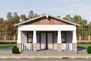 Craftsman Style House Plan - 1 Beds 1 Baths 497 Sq/Ft Plan #1106-48 