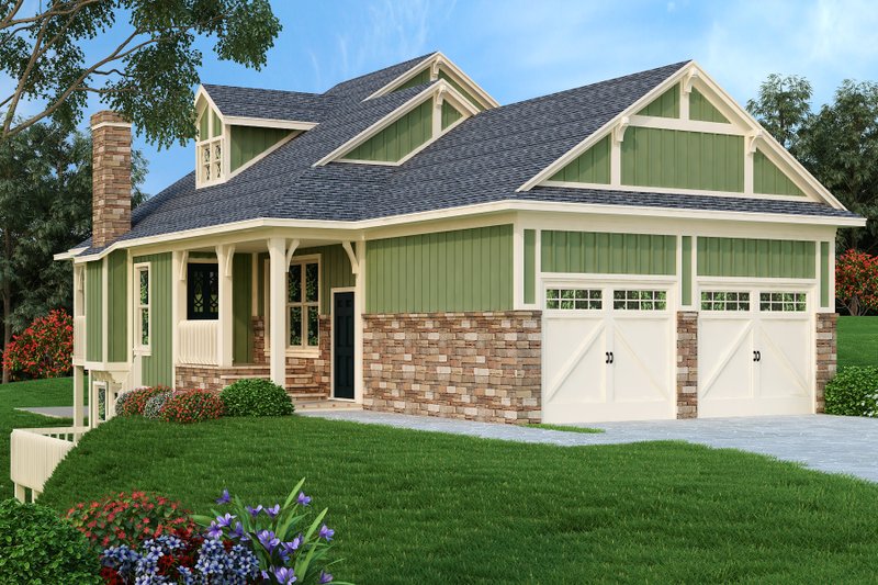 House Plan Design - Craftsman Exterior - Front Elevation Plan #45-591