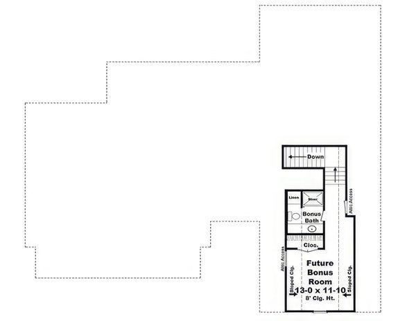 Architectural House Design - Craftsman Floor Plan - Upper Floor Plan #21-544