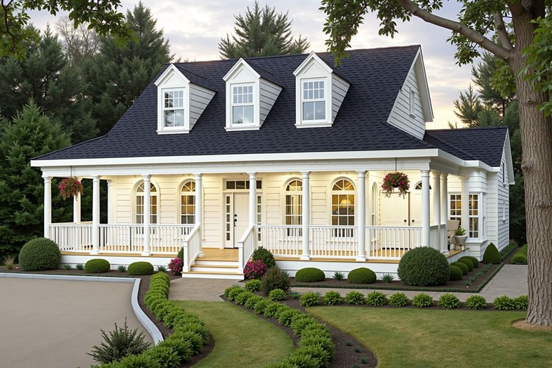 Home Plan - Farmhouse Exterior - Front Elevation Plan #3-214