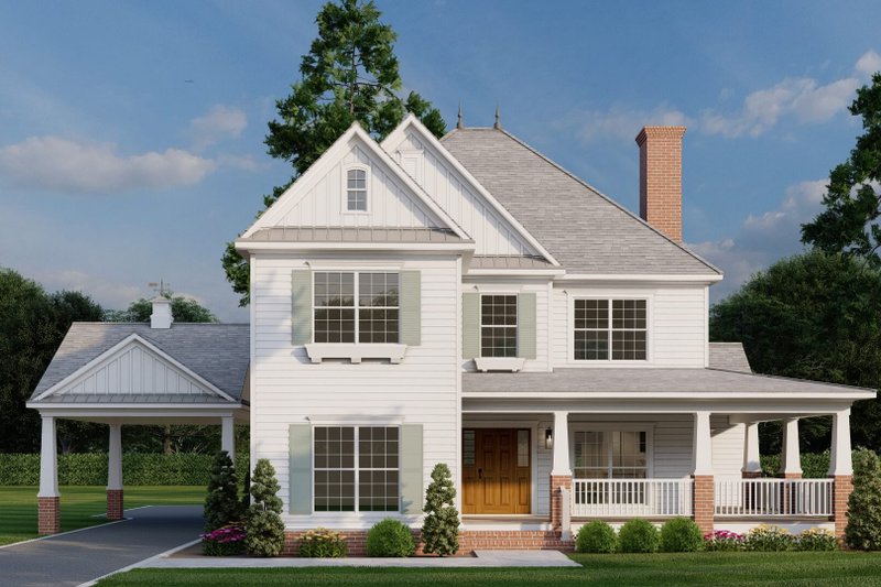 Dream House Plan - Classical Exterior - Front Elevation Plan #17-2855