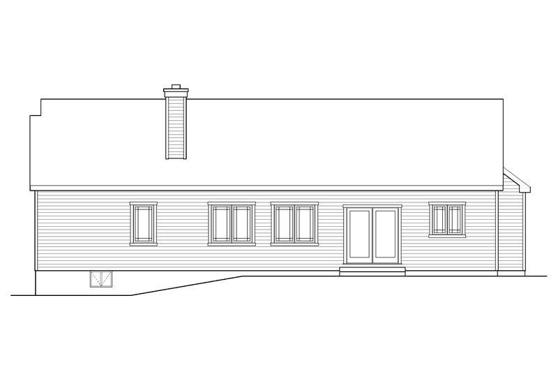 House Plan Design - Exterior - Rear Elevation for Ranch House Plan #22-625 - 3 bed, 2 bath