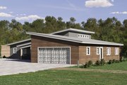 Modern Style House Plan - 3 Beds 2.5 Baths 1650 Sq/Ft Plan #1106-182 Exterior 