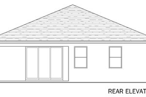 Exterior - Rear Elevation for Traditional House Plan #1058-250 - 4 bed, 3 bath