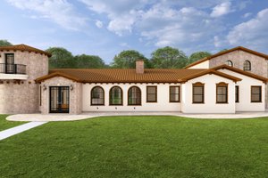 House Design - Exterior - Front Elevation for Mediterranean House Plan #1127-24 - 3 bed, 3.5 bath