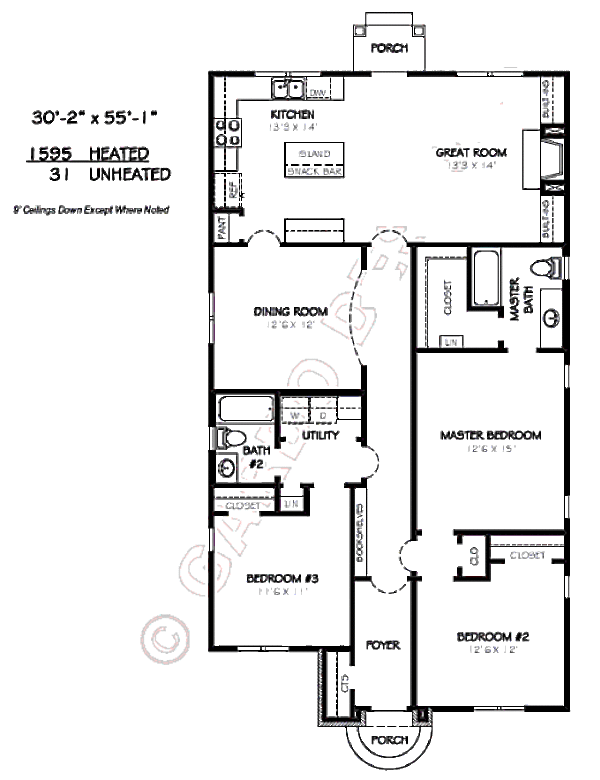 Traditional Floor Plan - Main Floor Plan #424-188