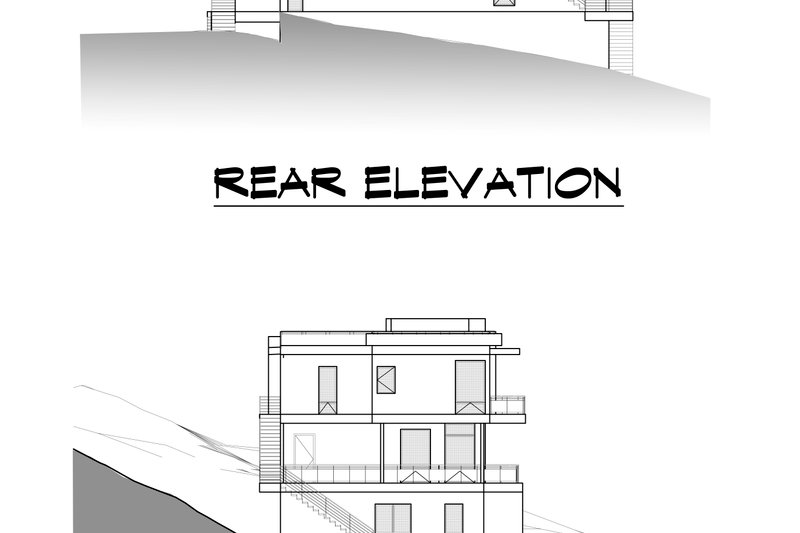 House Design - Exterior - Other Elevation 3 for Contemporary House Plan #1066-182 - 3 bed, 4.5 bath