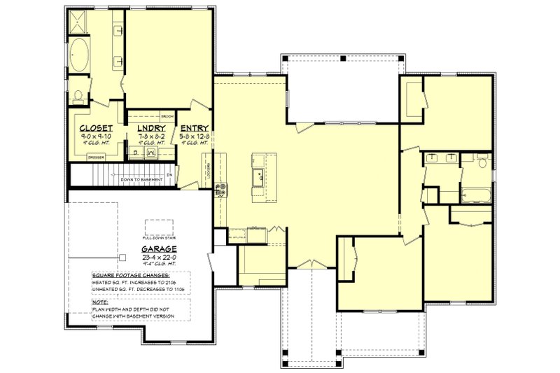 Architectural House Design - Floor Plan - Other Floor for Ranch House Plan #430-296 - 4 bed, 2 bath