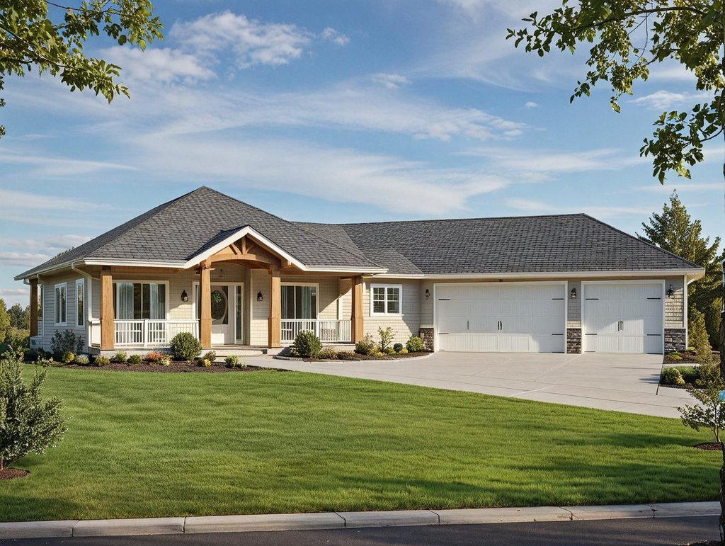 Exterior - Front Elevation for Bungalow House Plan #117-578 - 3 bed, 3 bath