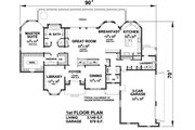 European Style House Plan - 4 Beds 4.5 Baths 6982 Sq/Ft Plan #20-2388 