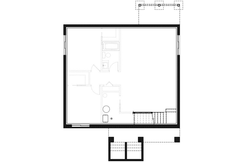 Bungalow Style House Plan - 2 Beds 1 Baths 1020 Sq/Ft Plan #23-2812 ...