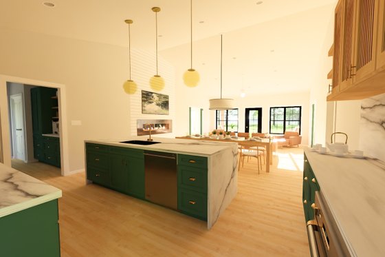 Interior - Kitchen 2 for Farmhouse House Plan #126-271 - 3 bed, 2 bath
