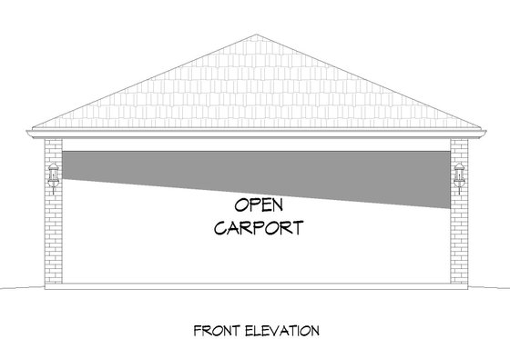 Exterior - Other Elevation for Contemporary House Plan #932-83, 0 bath