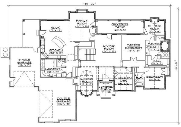 House Plan Design - European Floor Plan - Main Floor Plan #5-341