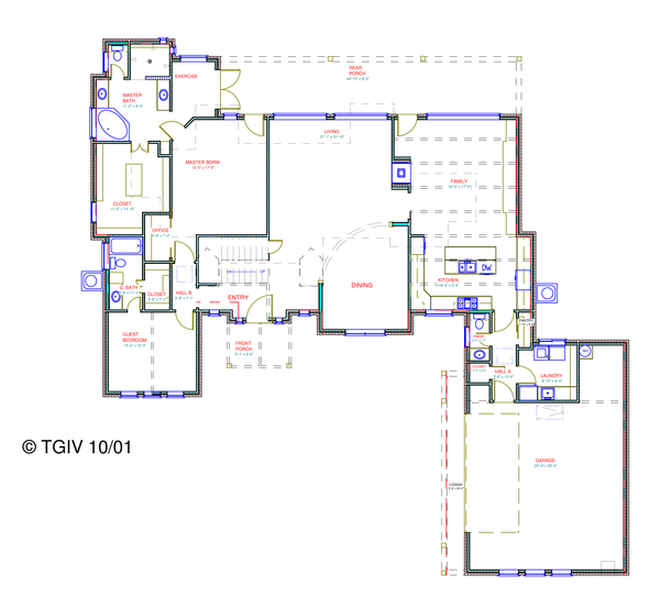 European Floor Plan - Main Floor Plan #408-105