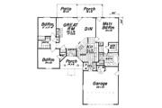 Mediterranean Style House Plan - 3 Beds 2 Baths 1501 Sq/Ft Plan #52-101 