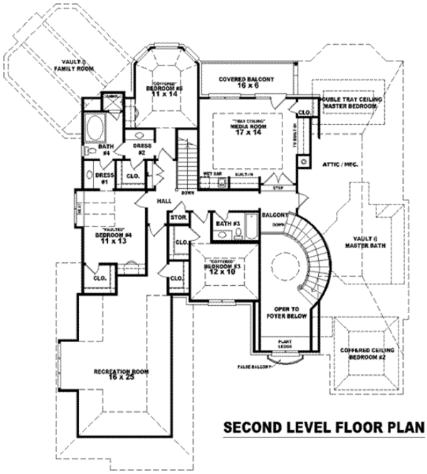 European Floor Plan - Upper Floor Plan #81-1329