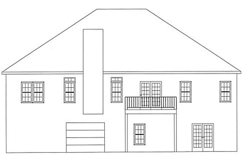 Home Plan - Exterior - Rear Elevation for Country House Plan #437-13 - 3 bed, 2 bath