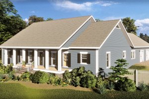 Exterior - Front Elevation 4 for Southern House Plan #44-244 - 4 bed, 2.5 bath