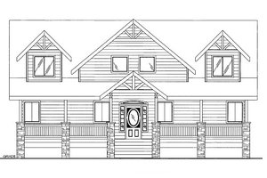 House Blueprint - Bungalow Exterior - Front Elevation Plan #117-736