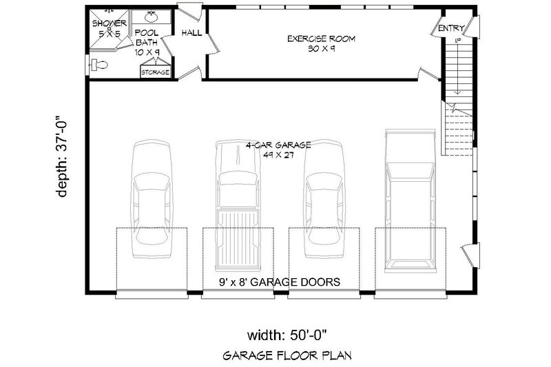 House Plan Design - Floor Plan - Main Floor for Country House Plan #932-184, 1 bath
