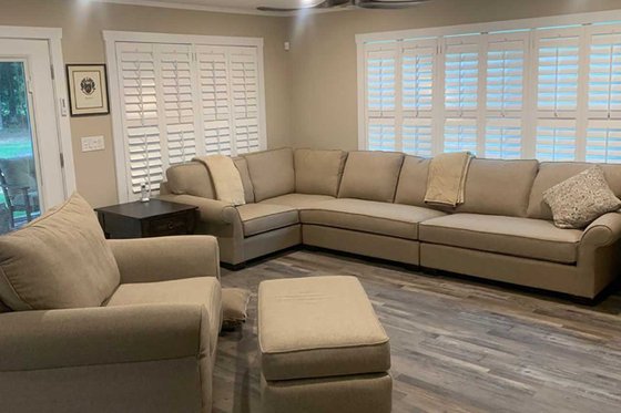 Interior - Family Room for Cottage House Plan #44-165 - 2 bed, 2 bath