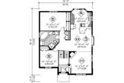 European Style House Plan - 2 Beds 1 Baths 1180 Sq/Ft Plan #25-166 