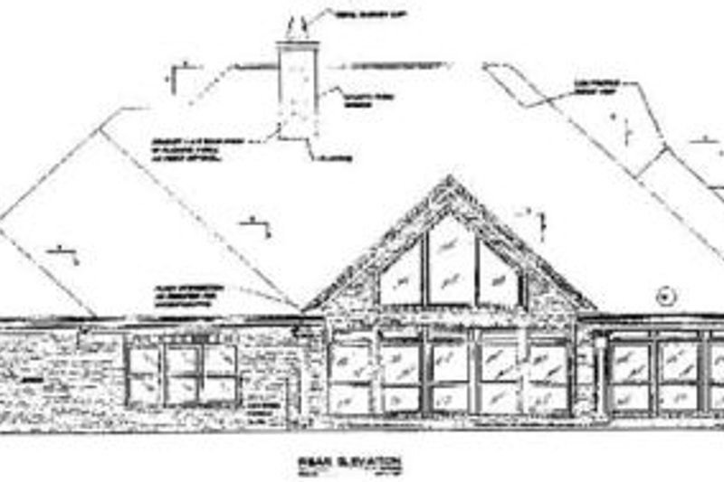 Dream House Plan - Exterior - Rear Elevation for Traditional House Plan #37-220 - 4 bed, 3.5 bath