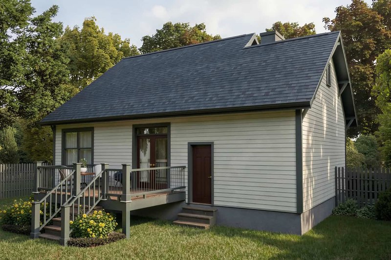 Home Plan - Exterior - Rear Elevation for Bungalow House Plan #79-335 - 3 bed, 2 bath