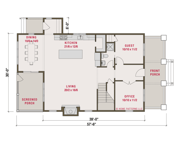 Craftsman Floor Plan - Main Floor Plan #461-62