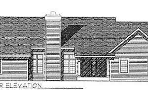 Exterior - Rear Elevation for Traditional House Plan #70-248 - 3 bed, 2 bath