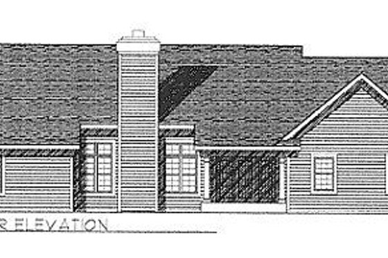 Exterior - Rear Elevation for Traditional House Plan #70-248 - 3 bed, 2 bath