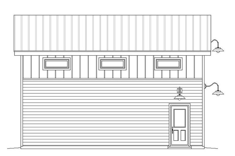 Home Plan - Exterior - Rear Elevation for Contemporary House Plan #932-32, 0 bath