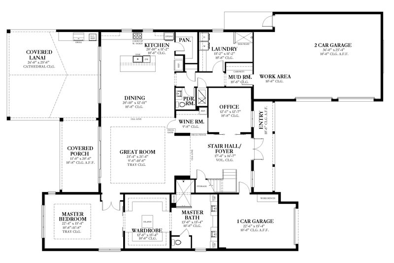Home Plan - Floor Plan - Main Floor for Traditional House Plan #1058-227 - 4 bed, 4.5 bath