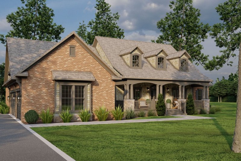 Dream House Plan - Exterior - Front Elevation 4 for Southern House Plan #17-2588 - 3 bed, 2.5 bath