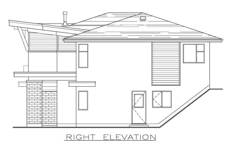 Dream House Plan - Exterior - Other Elevation 1 for Contemporary House Plan #1100-96 - 3 bed, 2 bath