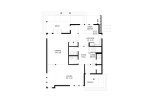 Floor Plan - Main Floor for Cabin House Plan #925-1 - 3 bed, 2.5 bath