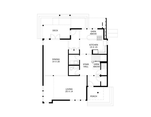 Cabin Floor Plan - Main Floor Plan #925-1