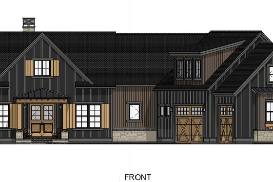 Exterior - Front Elevation 3 for Craftsman House Plan #1069-29 - 3 bed, 2.5 bath