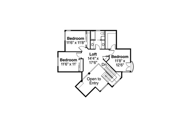 Home Plan - Mediterranean Floor Plan - Upper Floor Plan #124-937