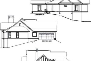 Exterior - Rear Elevation for Traditional House Plan #71-134 - 5 bed, 3.5 bath